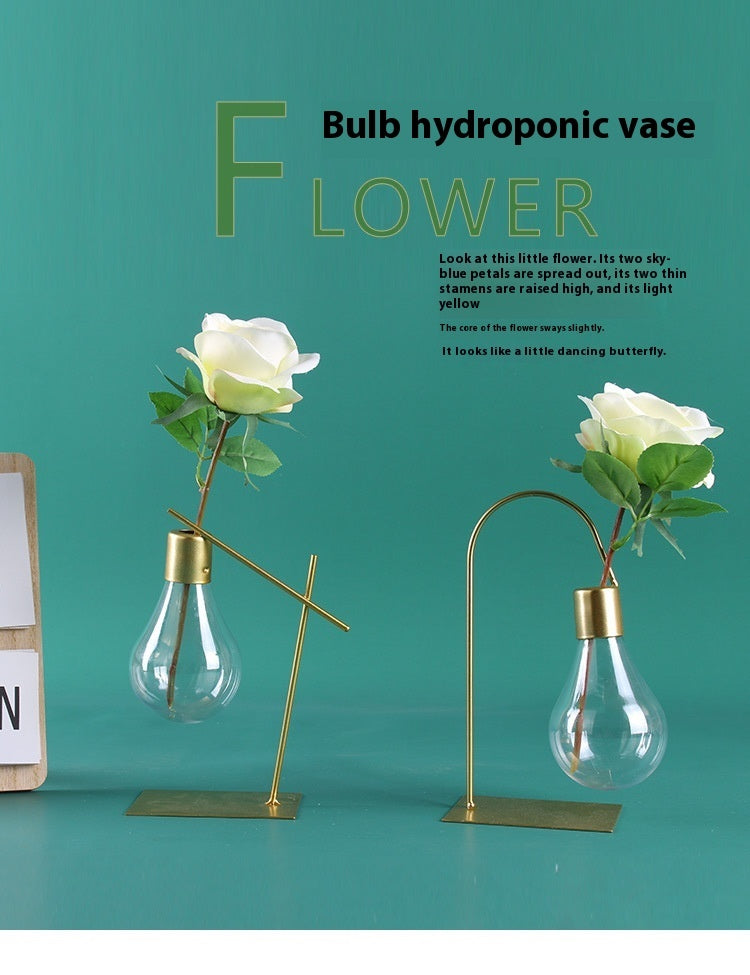 Creative Wooden Frame Hydroponic Vase