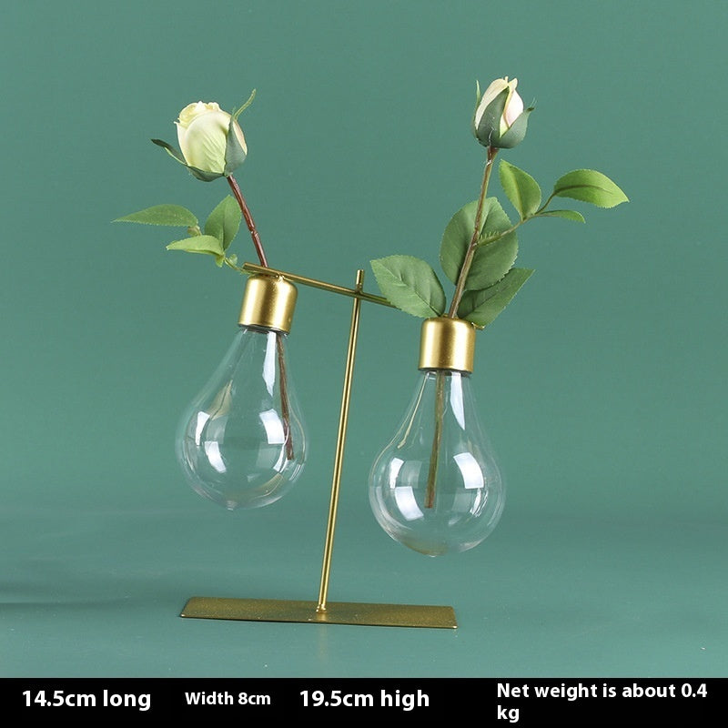 Creative Wooden Frame Hydroponic Vase