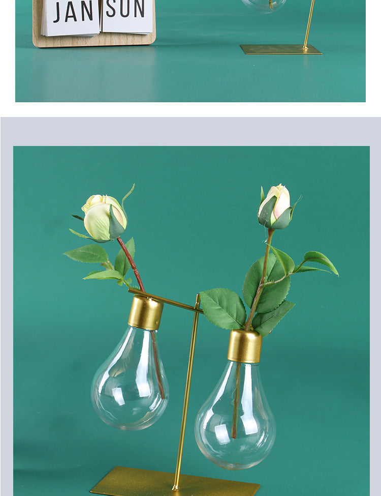 Creative Wooden Frame Hydroponic Vase